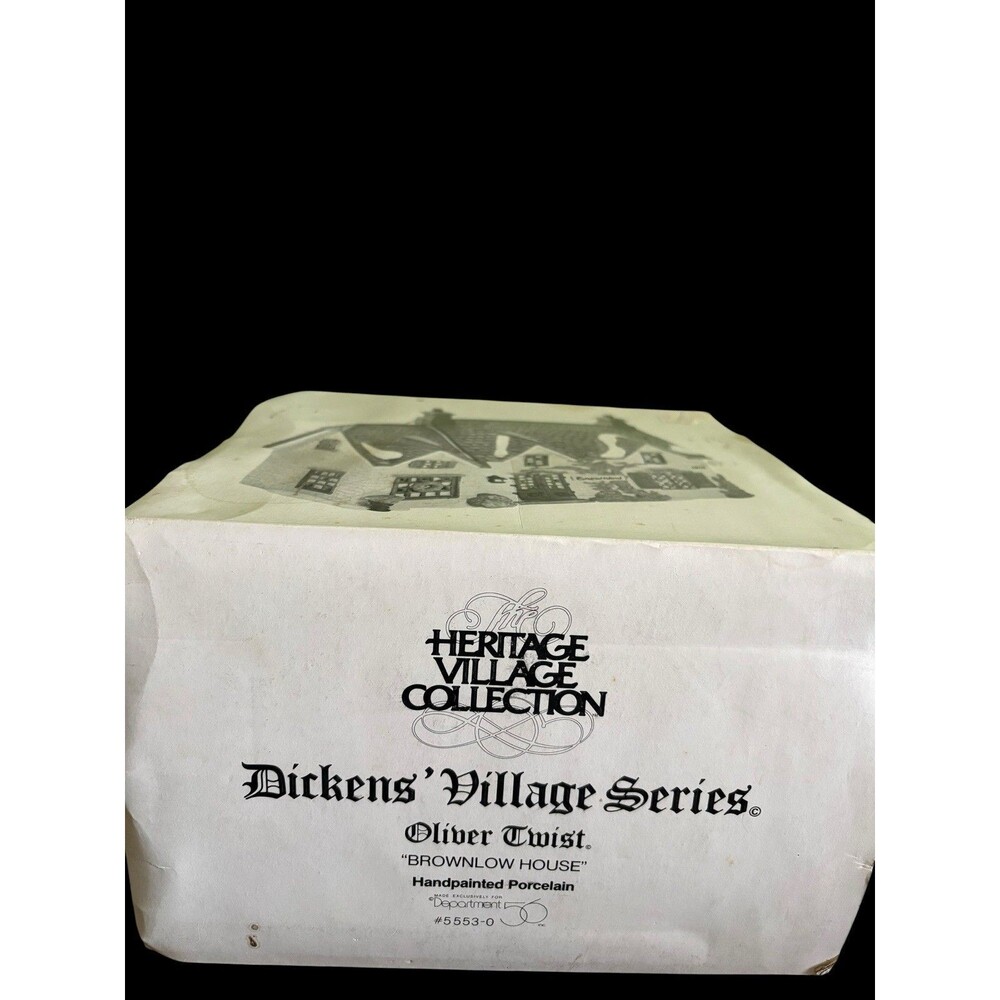 Dept 56 Brownlow House 1990 Dickens Village Series Heritage Collection W/Box - Picture 15 of 16